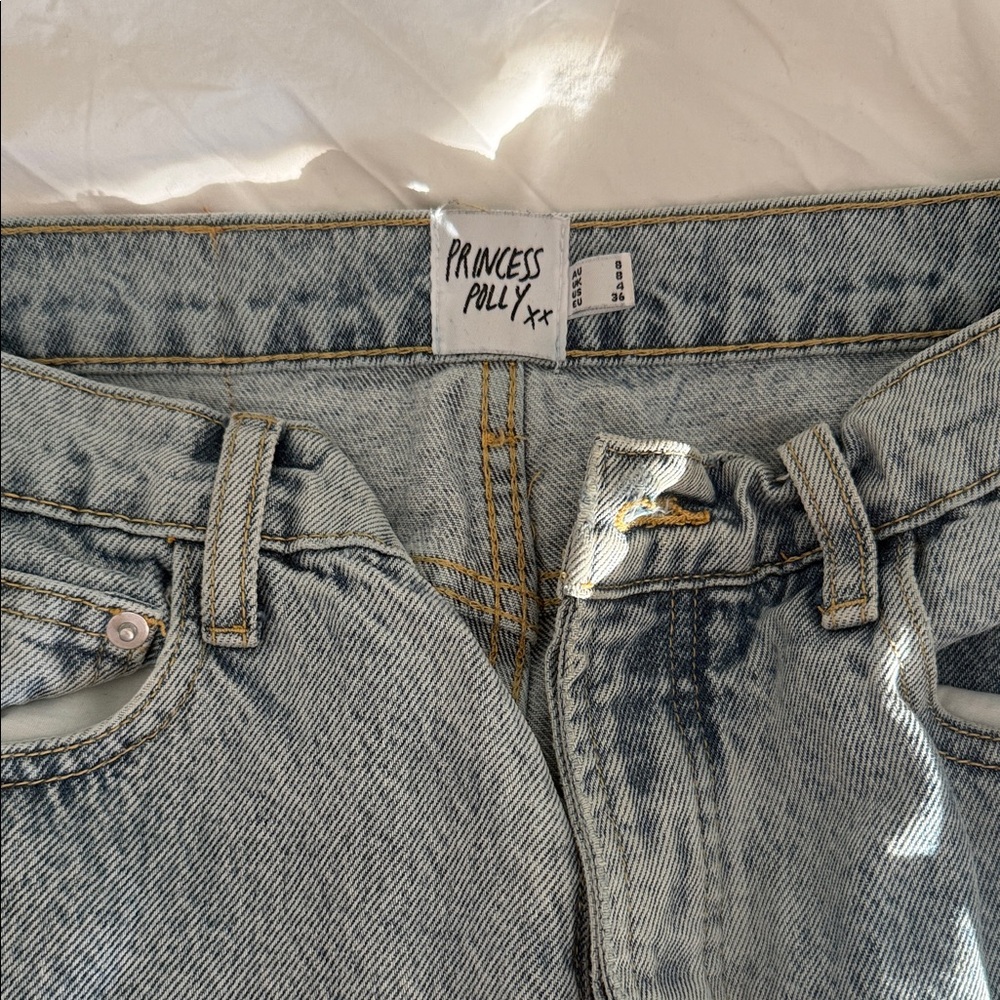 Princess Polly Faded Blue Denim Jeans